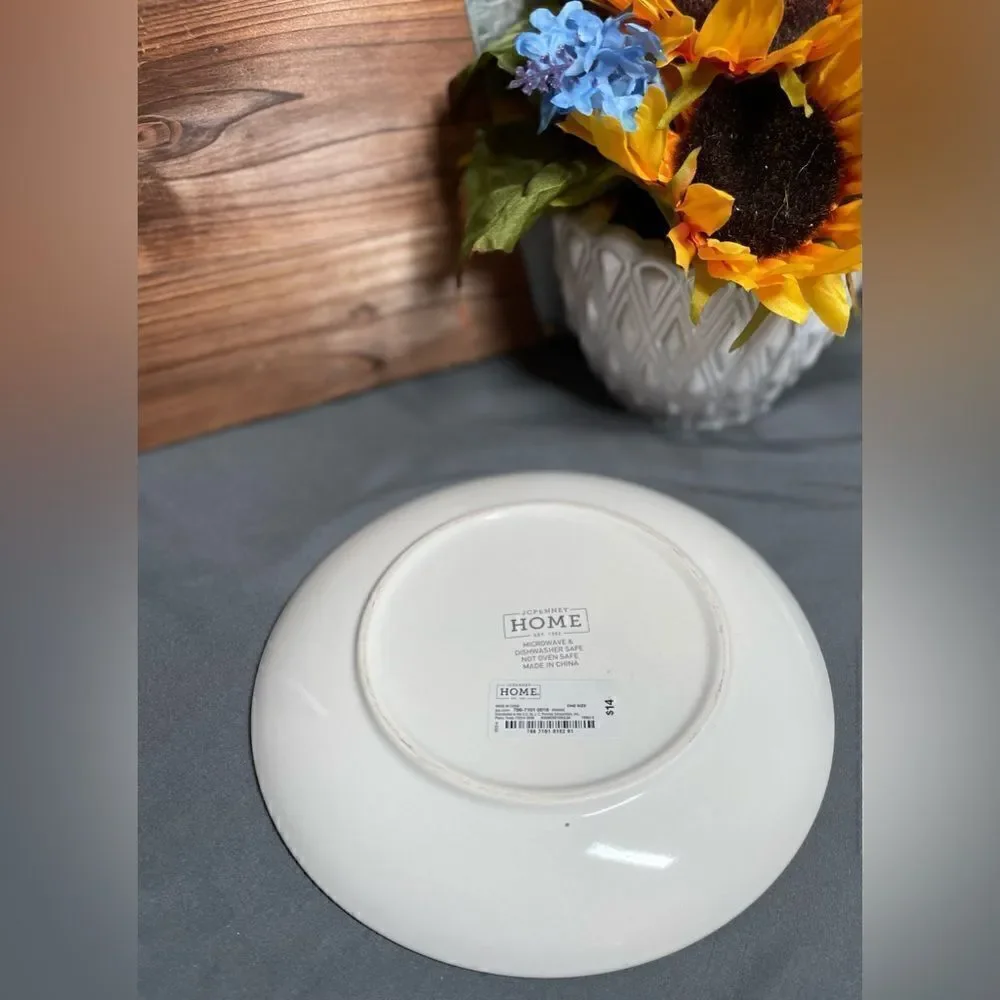 2 NEW! Harvest Pumpkins Salad Plates HOME by JCPenney NWT